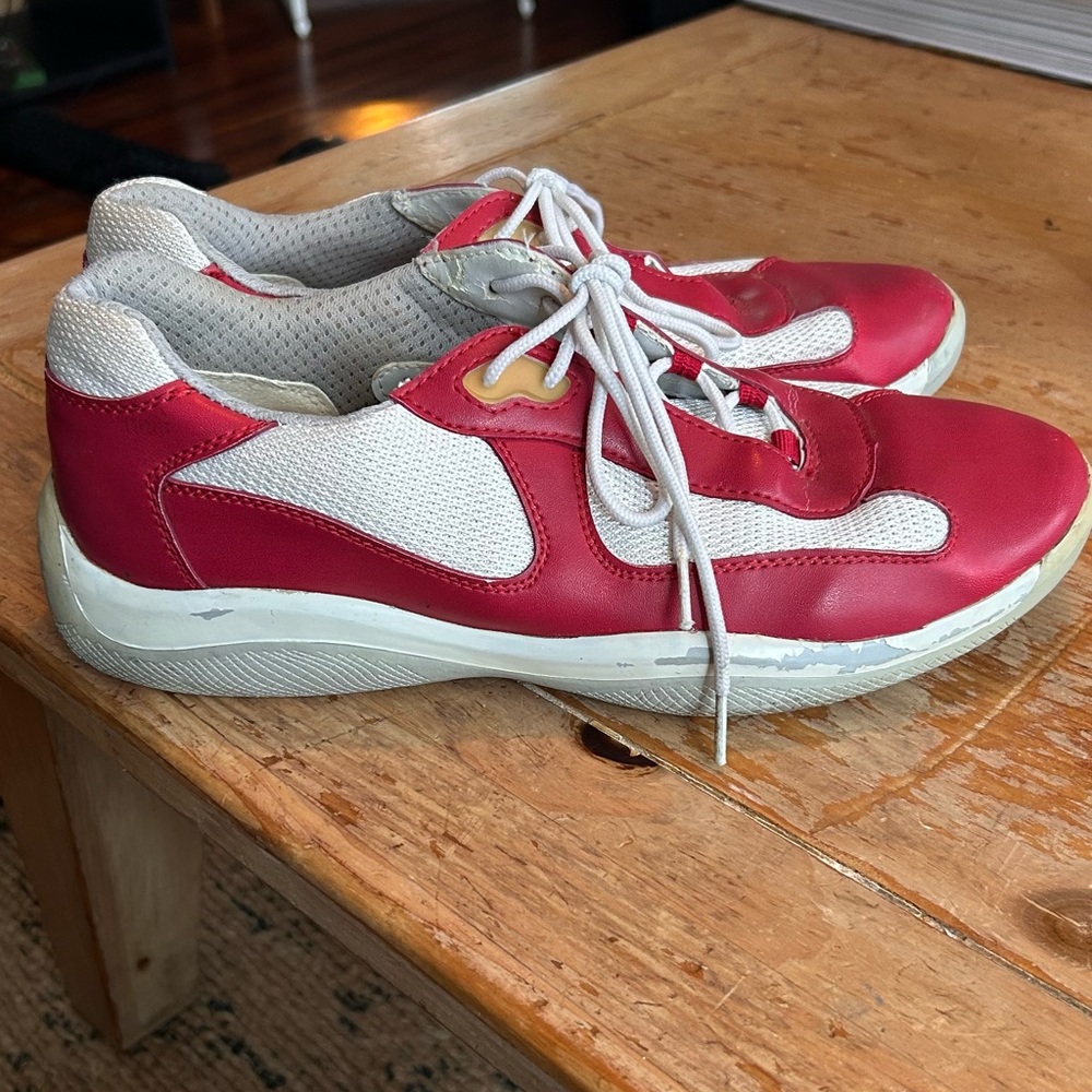 vintage prada america cup sneakers